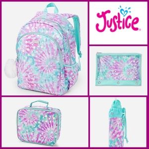 justice tie dye backpack